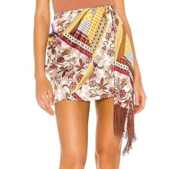 House of Harlow xREVOLVE Caterina Skirt in Patchwork Multi - Picture 1 of 12